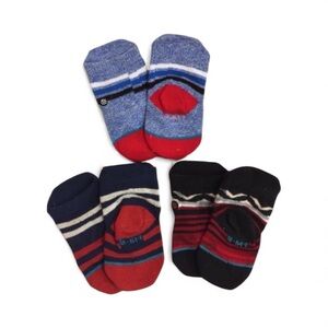 NIB STANCE Infant Boy 3 Pair Pack Cotton Crew Socks 3-6 Month